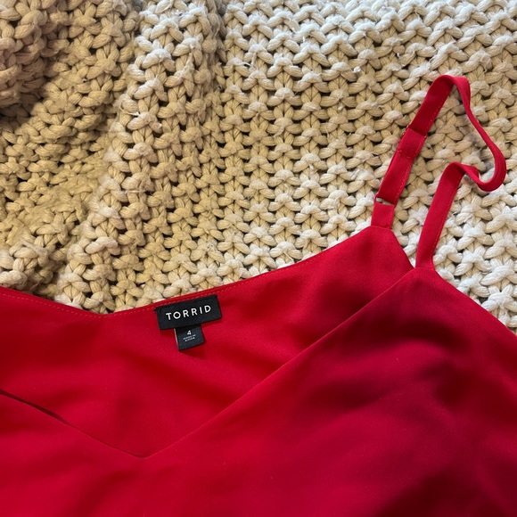 Torrid red chiffon tank - Picture 4 of 5
